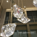 Classic glass crystal modern indoor decoration hotel lobby chandelier pendant light